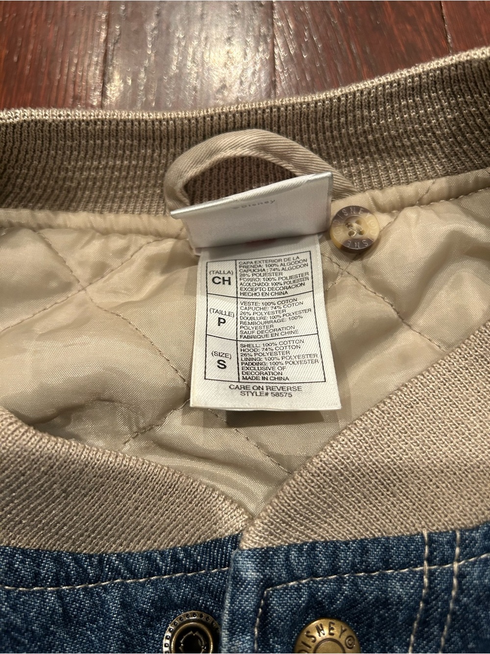 Disney Denim and Cream Mickey Bomber Jacket - Picture 5 of 5